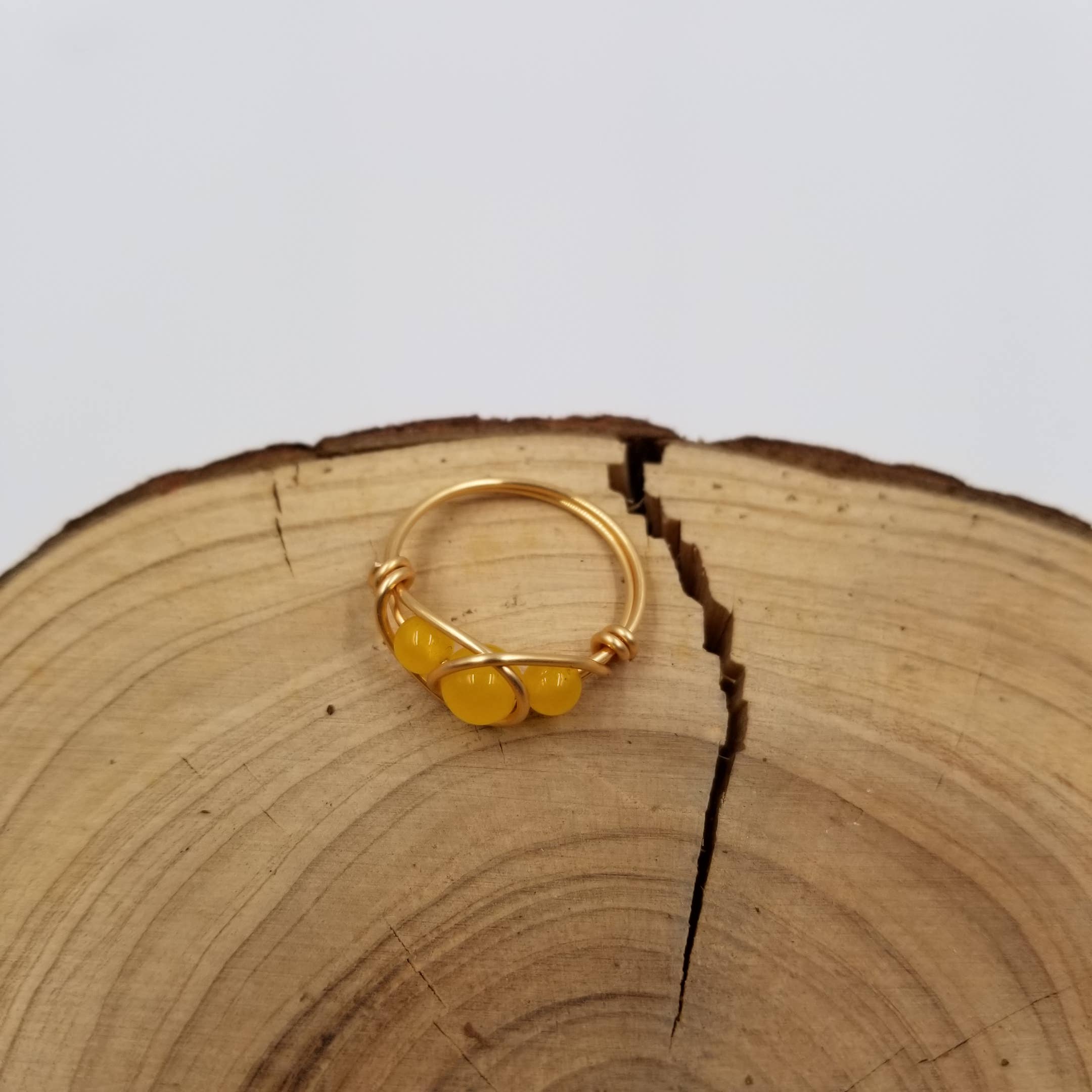 CHAKRA JEWELRY - Vente Bague de cocktail/de cérémonie - Bague en perles de pierre naturelle faite à la main 3 Chalak0