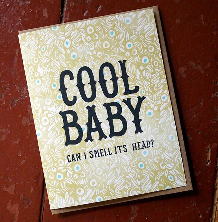 MBMB - Wholesale Baby Card - Cool Baby.  Can I Smell Its Head?0