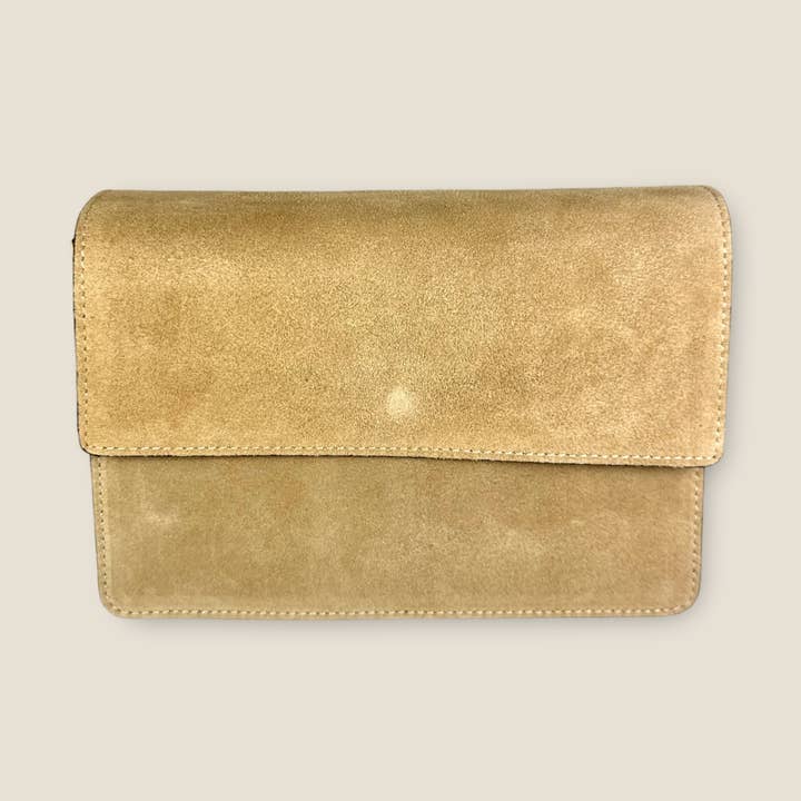 ALEX BAG | BEIGE SUEDE for wholesale by Fique The Label