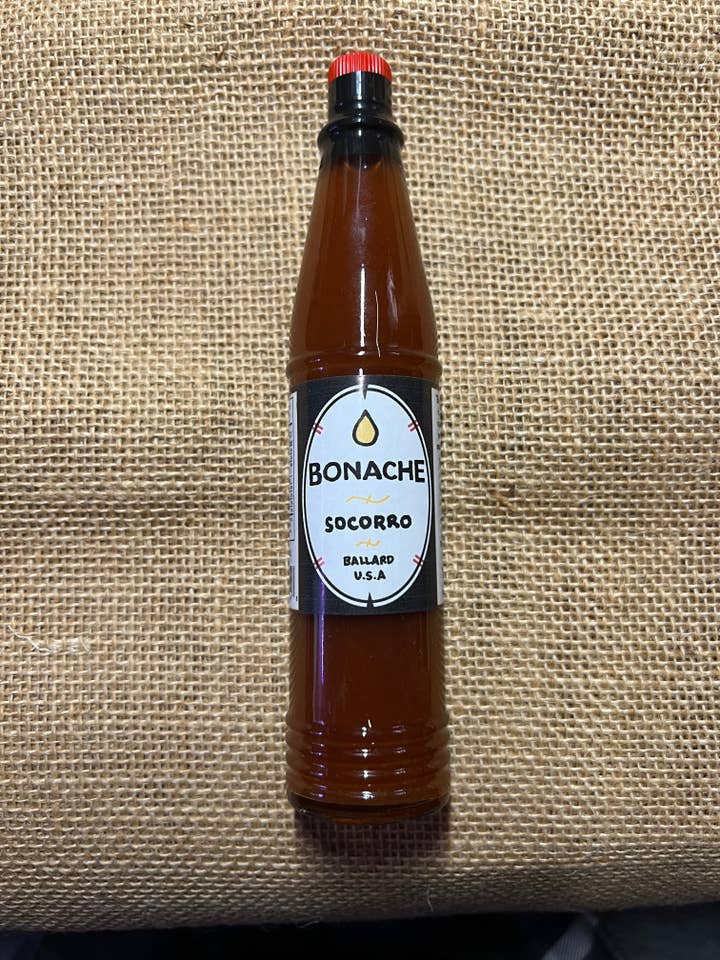 Socorro Hot Sauce with New Mexican Chiles and Lemon Juice for wholesale by Bonache Sauce Co.