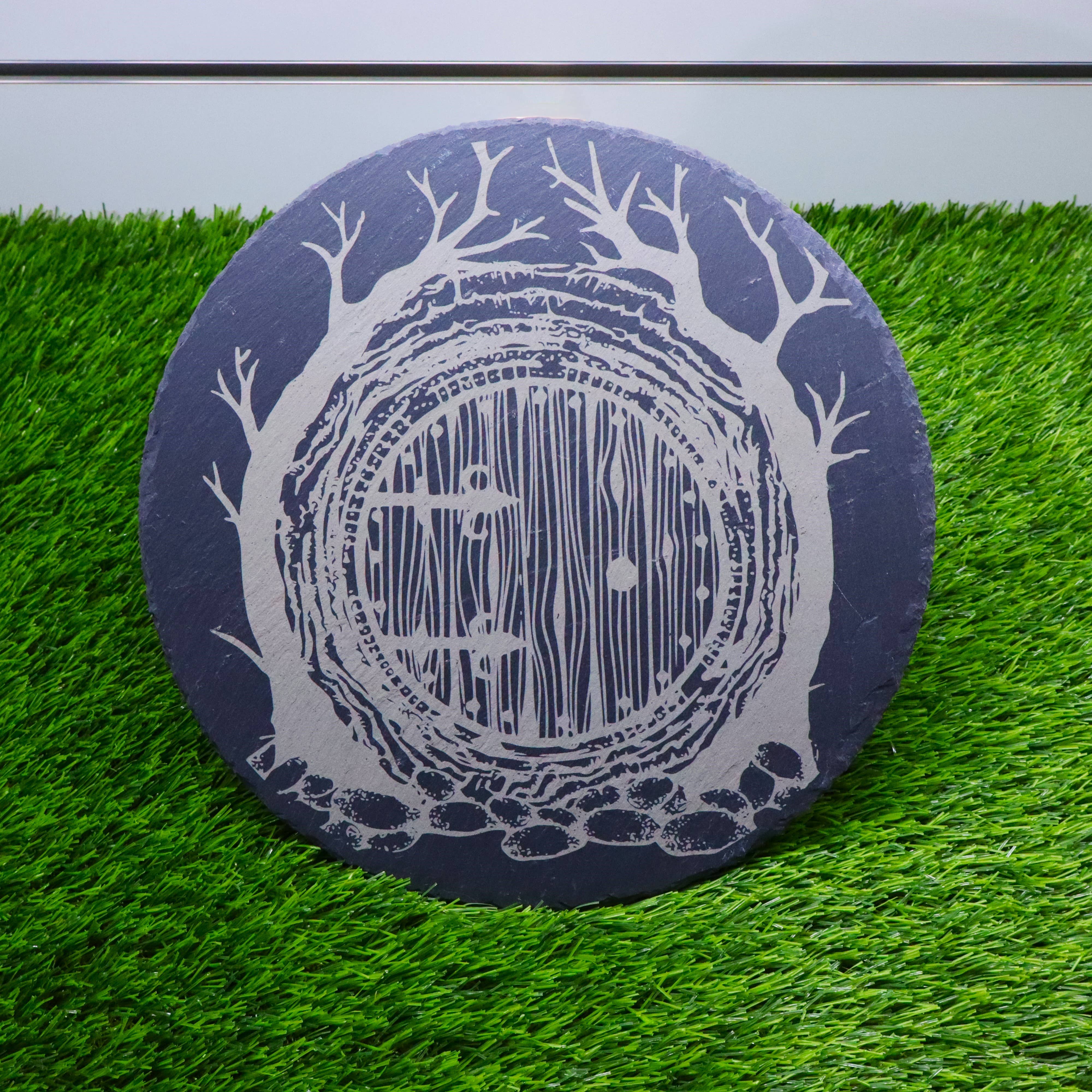 Herbs&Belles - Wholesale Serving Tray - Premium Hobbit Door Slate Serving Board, Kitchen Nerd Decor