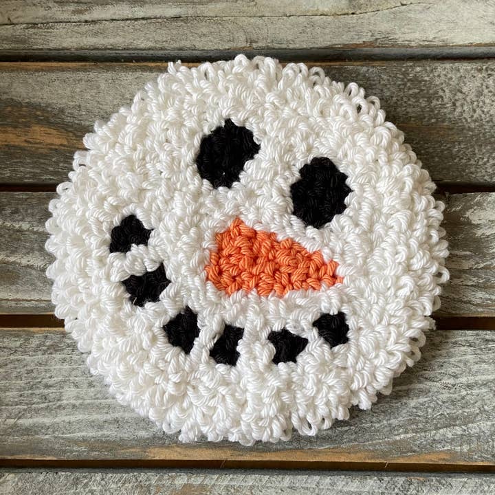 Sous-verre de Noël Snowman, mug, tapis, aiguille à poinçonner pour la vente par Chickadee Creations