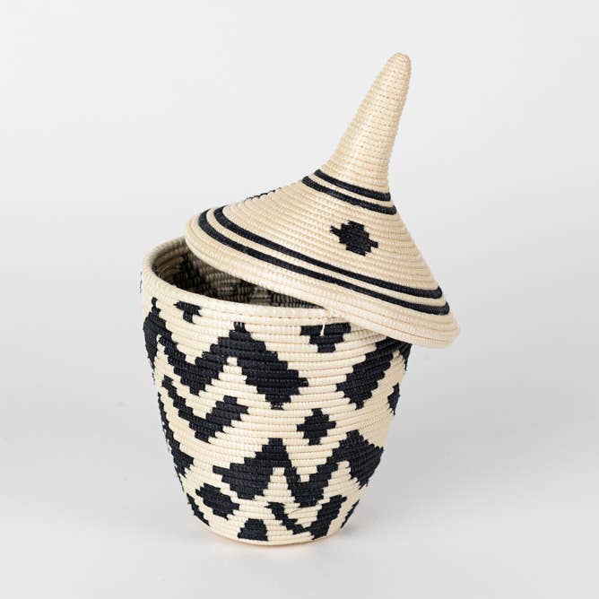 Sisal Peace Basket in Boutique Clover for wholesale by Azizi Life