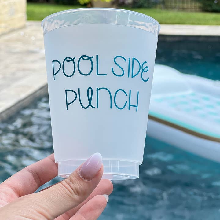 Pool Side Punch Blue Summer Frosted Cups - Summer for wholesale by Sip Hip Hooray