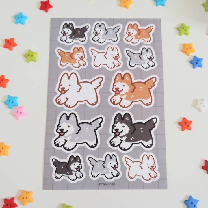 Husky Sticker Sheet for wholesale by crowlines