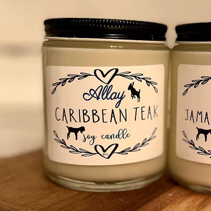 Caribbean Teak Soy Candle for wholesale by Allay Handmade Naturals