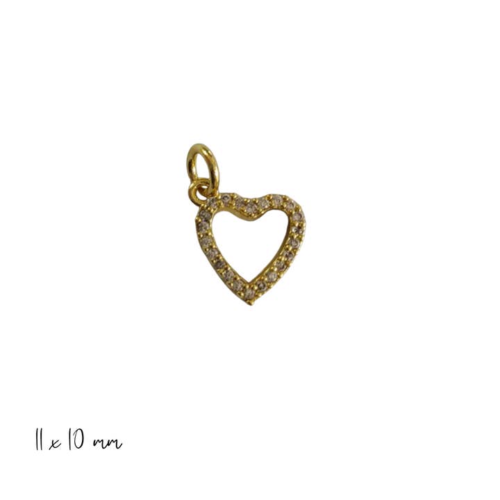 Open Heart Sparkle Charm ~ Deep South Originals for wholesale by Deep South Originals Inc.