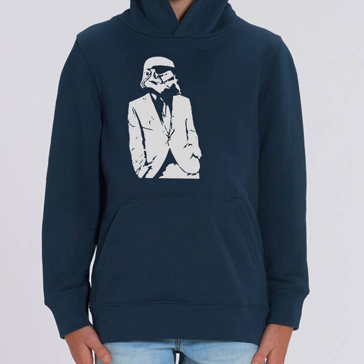 Sudadera con capucha Suited Trooper para niños para venta al por mayor de Meeplings | Handmade in Berlin