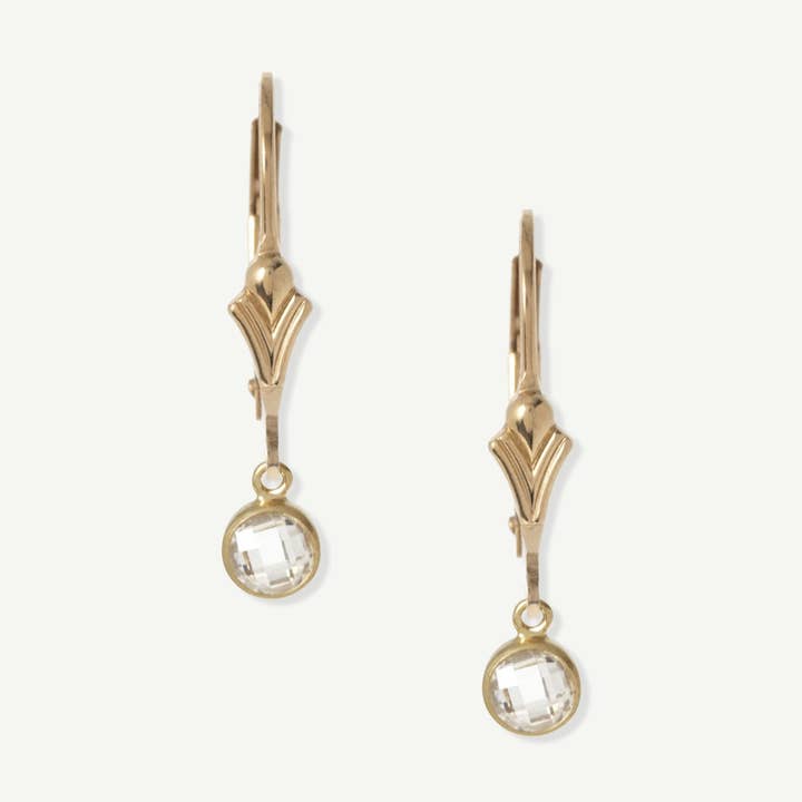 Moonstone Flora Earrings - 14k Gold Filled for wholesale by LucyKitty Jewelry