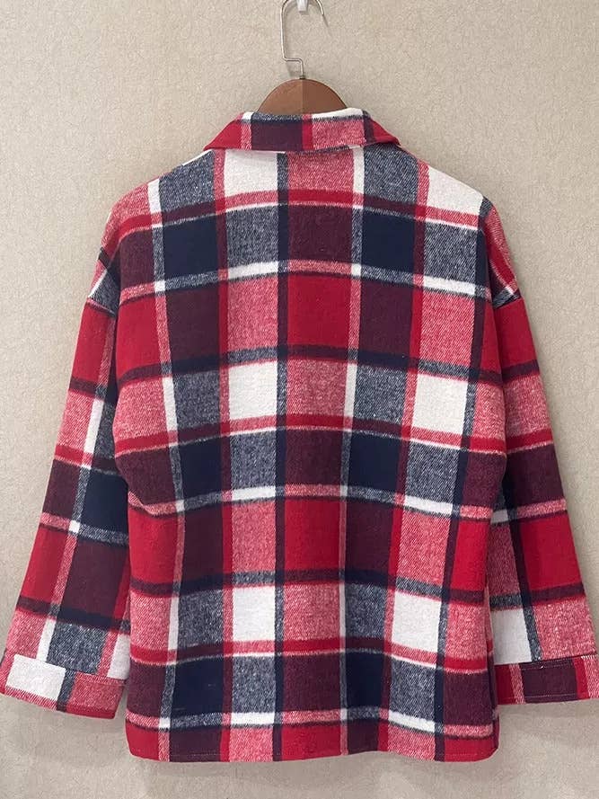 UNISHE - Vente Veste-chemise – femme - XC1238 Veste en flanelle à carreaux Femme20