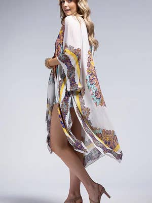 White Mandala Kimono for wholesale by Shop Neighbors