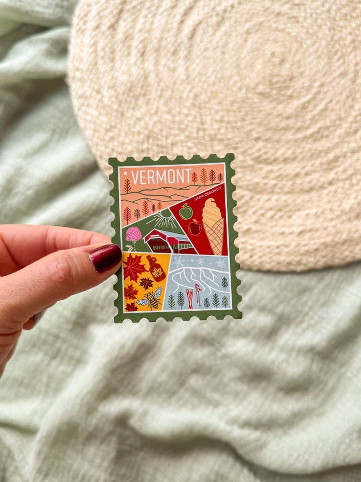 Vermont Stamp Magnet for wholesale by Nadia Design Co