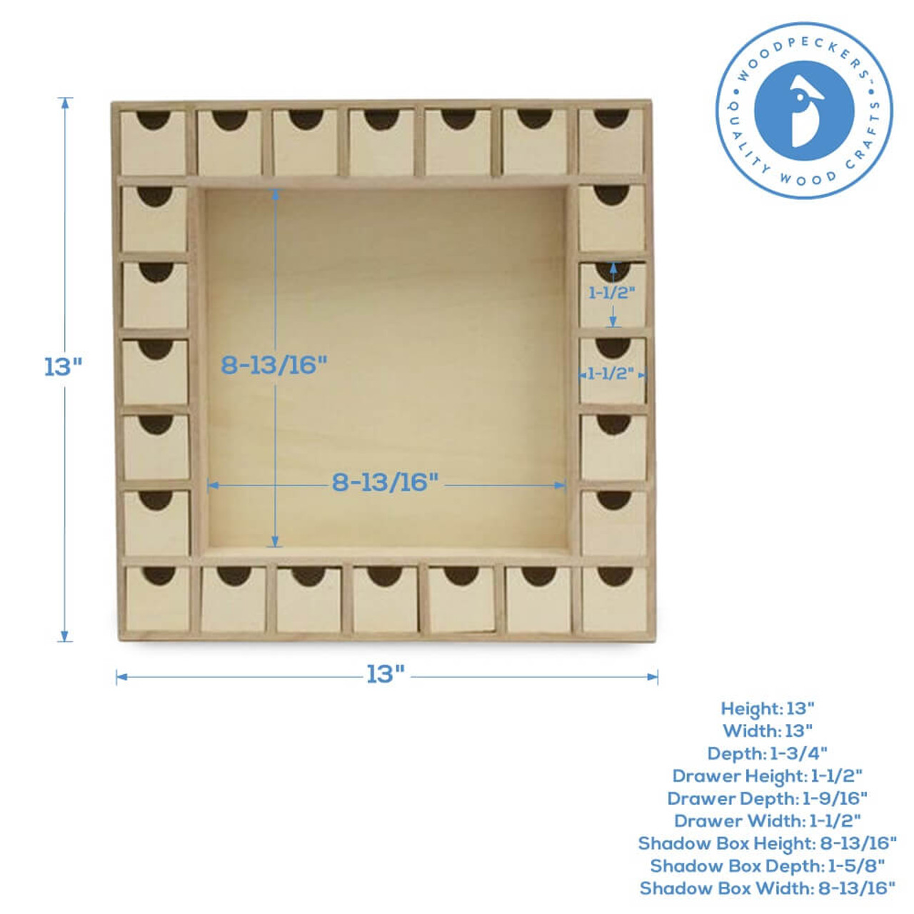 Woodpeckers Crafts - Wholesale Advent Calendar - Unfinished wooden Advent Calendar6