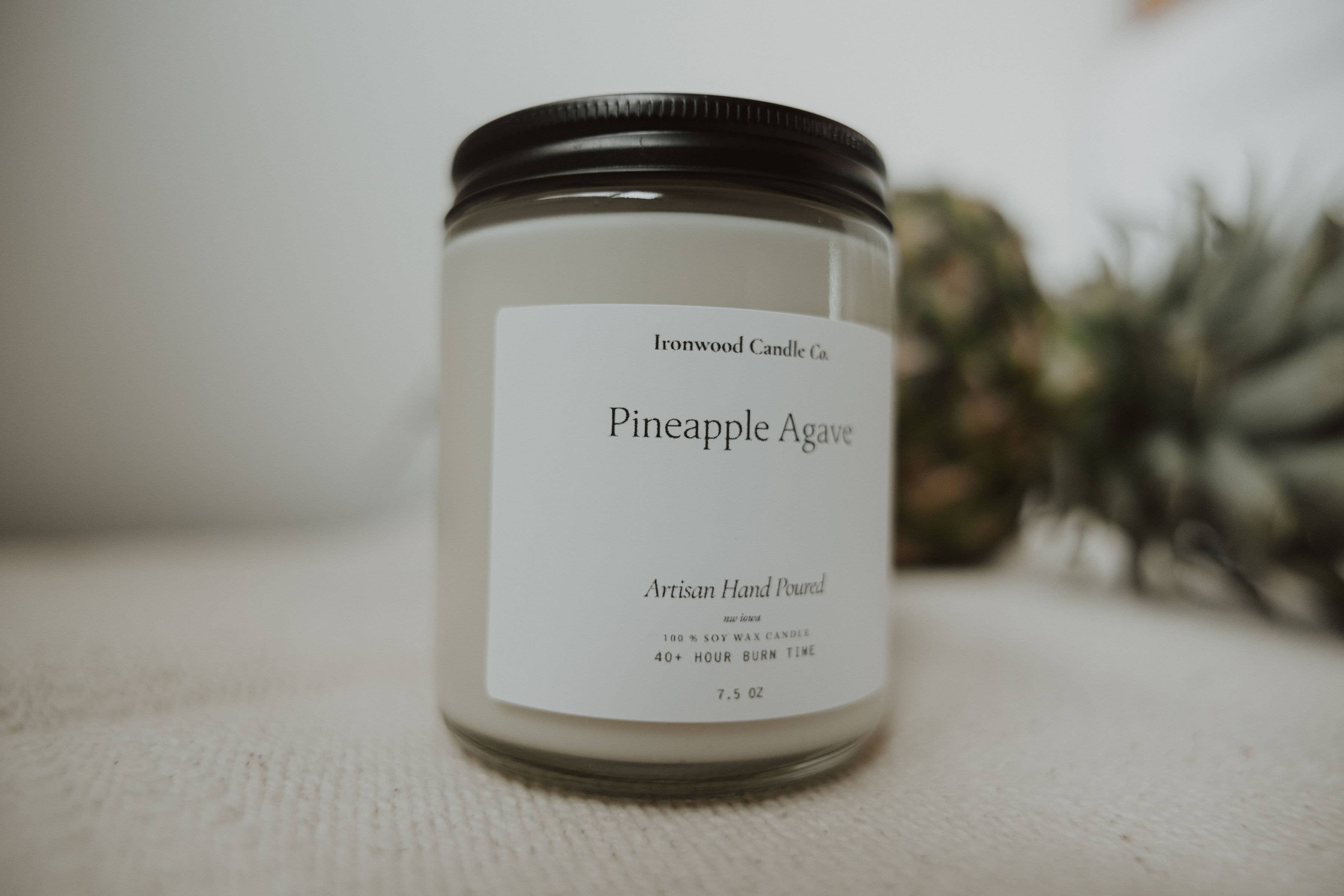 Ironwood Candle Co. - Wholesale Jar/Filled Candle - PINEAPPLE AGAVE SOY CANDLES1