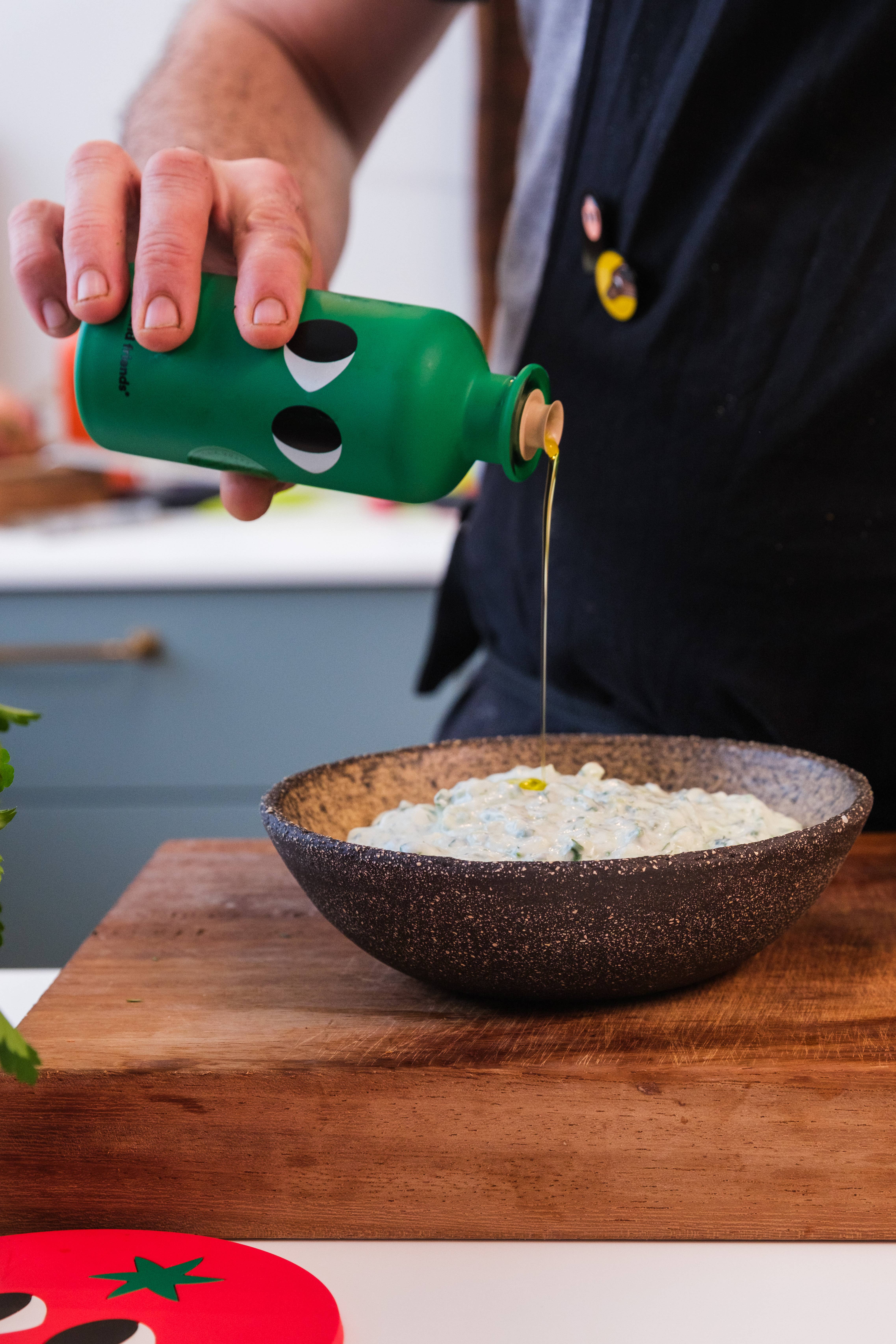 Yiayia and Friends US - Wholesale Olive Oil - Extra Virgin Olive Oil with basil2