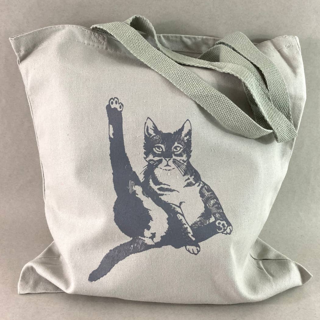Rx Letterpress – Engroshandel Tote bag - Unisex – Kat spiller violin | Cat Butt | Sjov katteelsker lærred Tote3