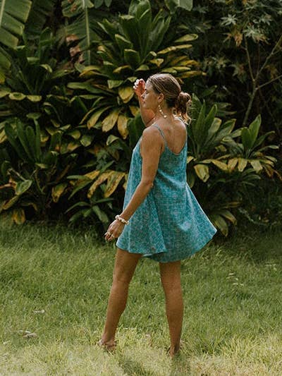 Trapeze Mini Jurk - Gewatteerde Ulu - Surf voor wholesale door Wings Hawaii