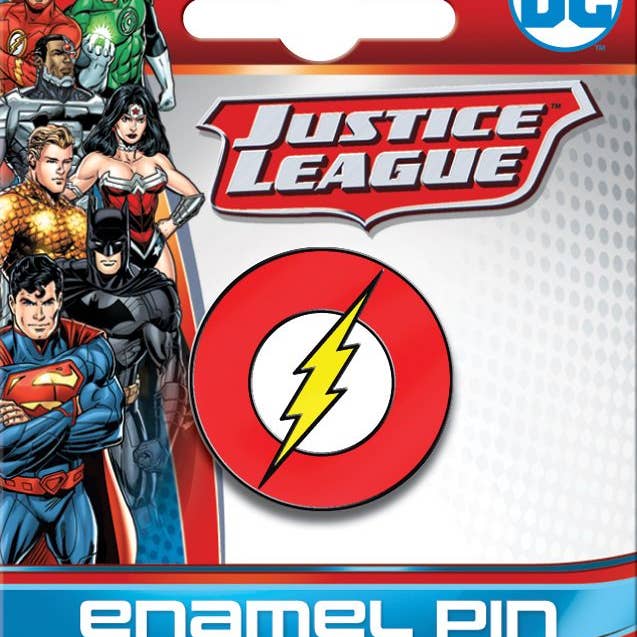 DC Comics The Flash Logo Enamel Pins for wholesale by Ata-Boy