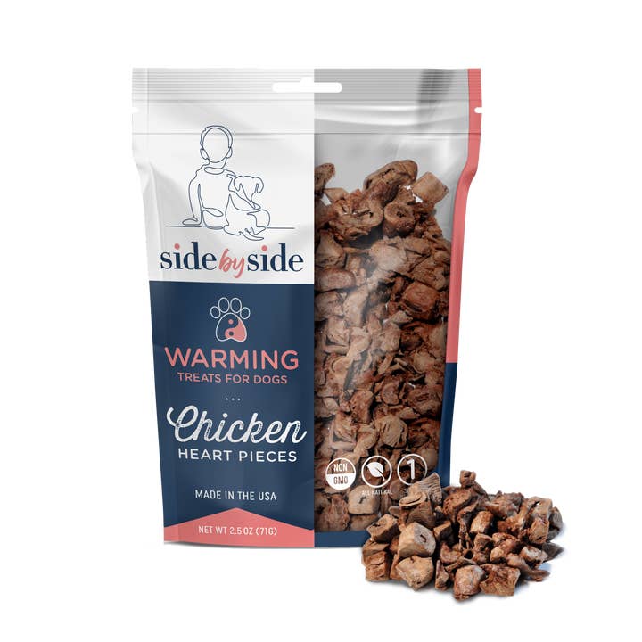 Chicken Heart Pieces Treats (Warming) for wholesale by Side By Side