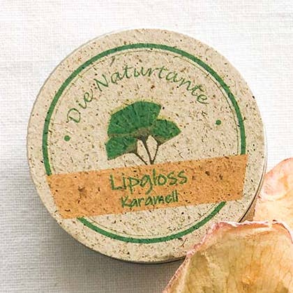 Lip gloss caramel for wholesale by Die Naturtante Naturkosmetik
