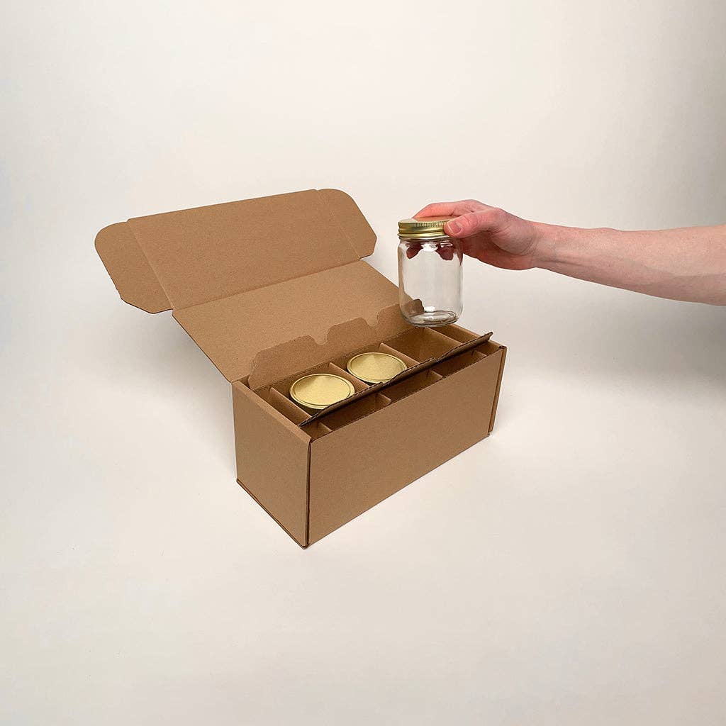 Flush Packaging - Vente Coffrets cadeaux - Boîte d'expédition 3-Pack pour bocaux de 12 oz™1