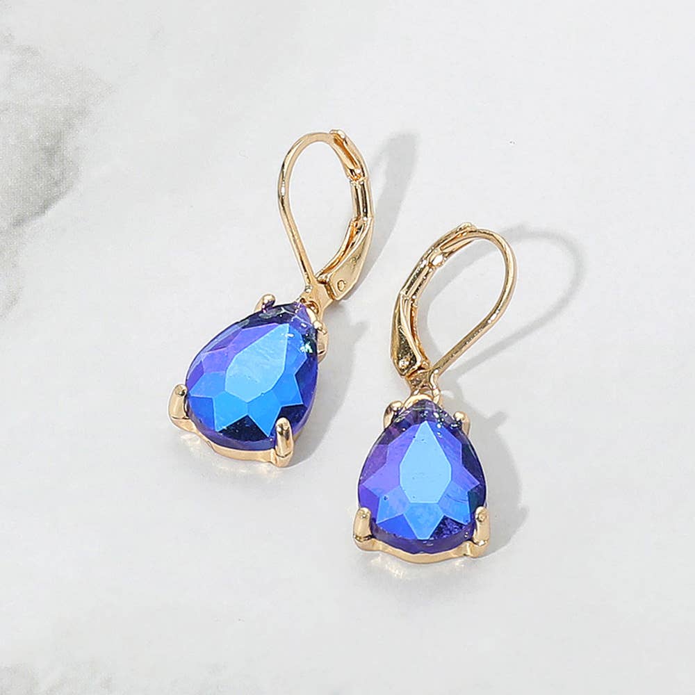 Sensibling Corp. - Wholesale Dangle Earrings - Teardrop Glass Stone Drop Dangle Earrings10