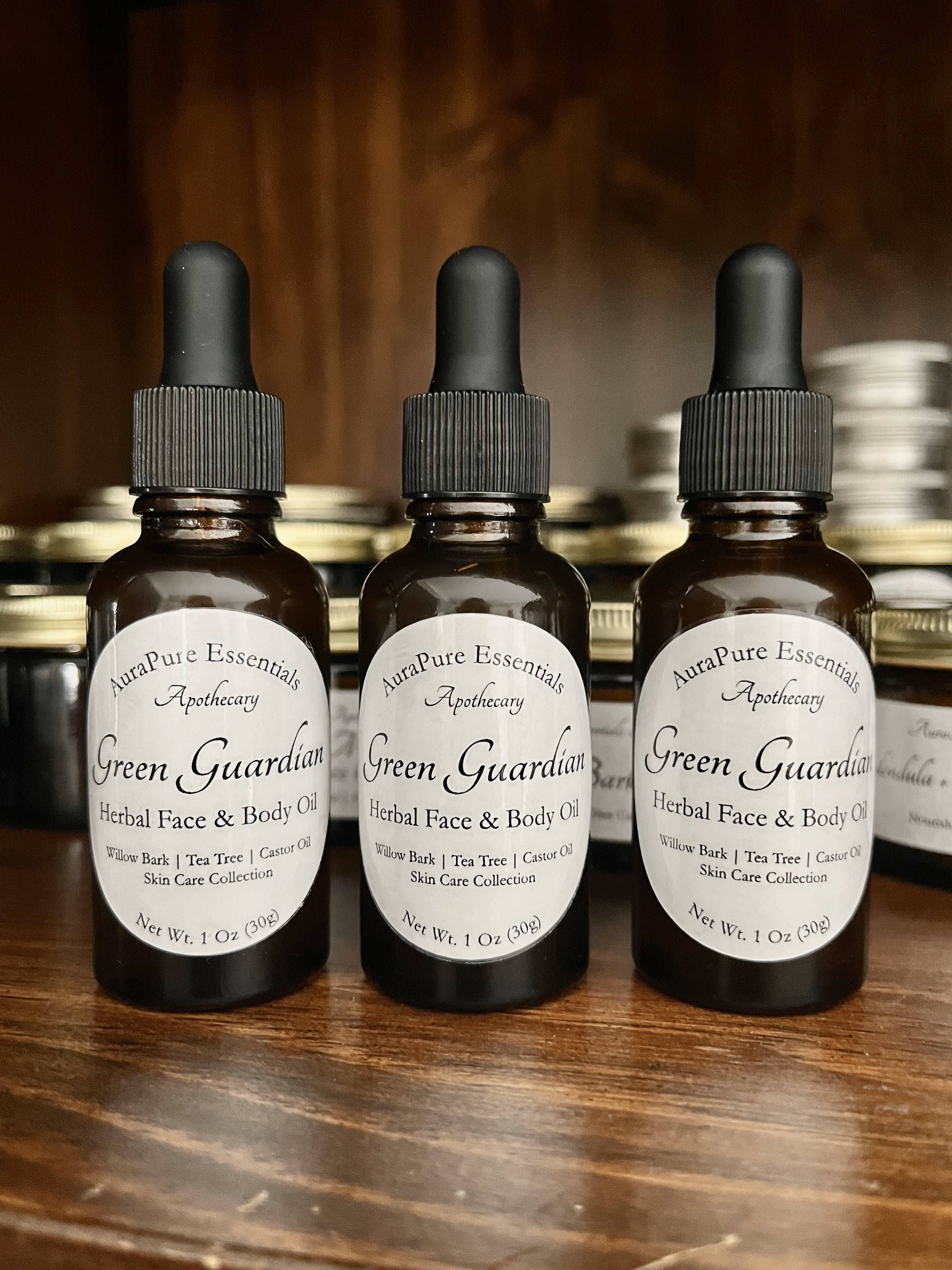 AuraPure Essentials - Wholesale Bath/Body Oil - Green Guardian Herbal Oil1