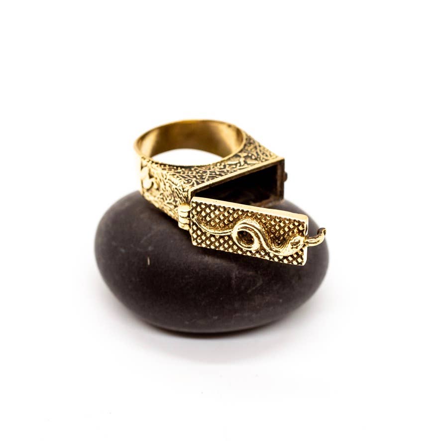 Baizaar - Wholesale Cocktail/Statement Ring - Brass Serpent Poison Ring1