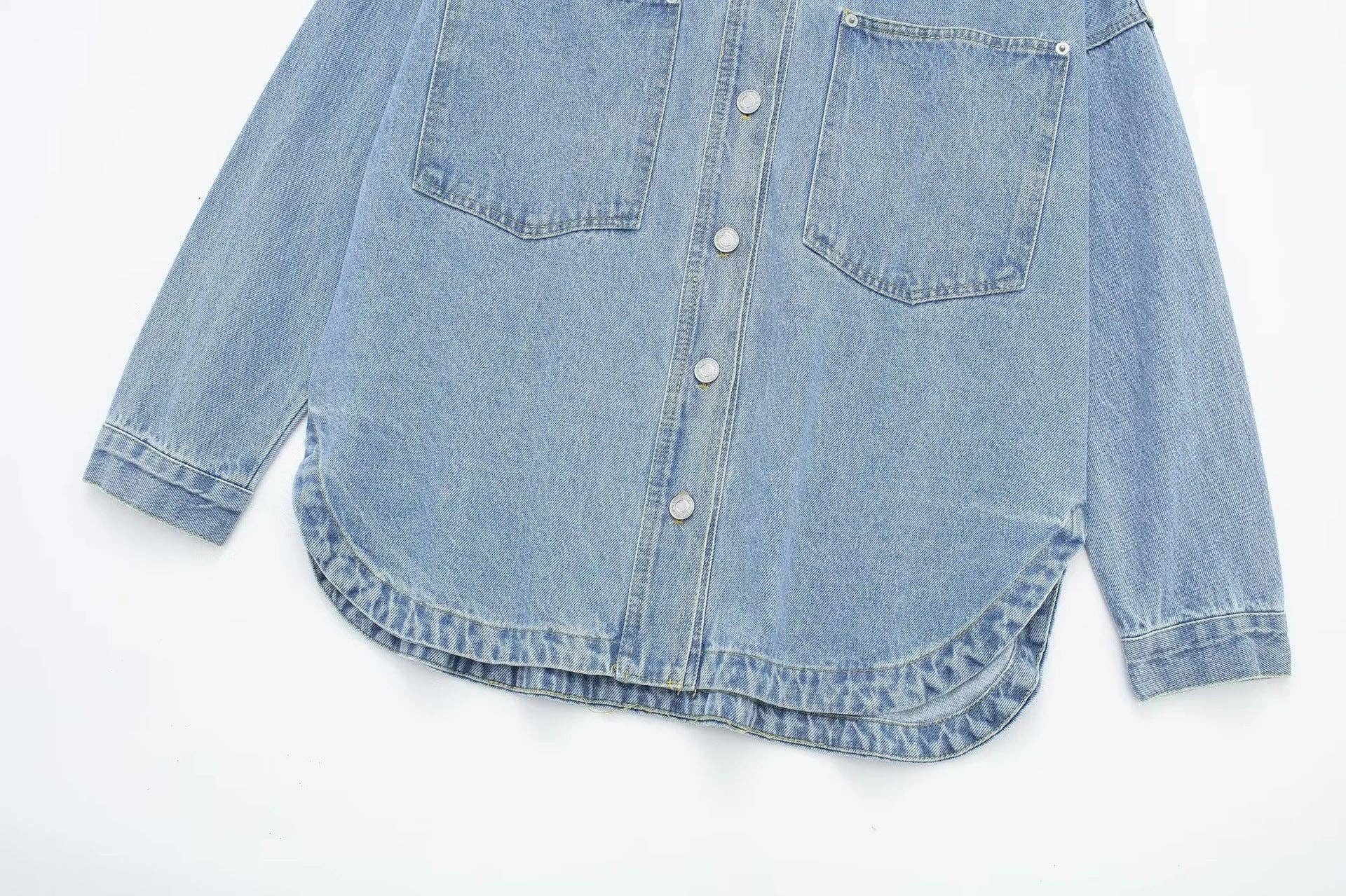 As Shown European Summer Denim Shirt Jacket  Chic  Cool for wholesale on Faire9