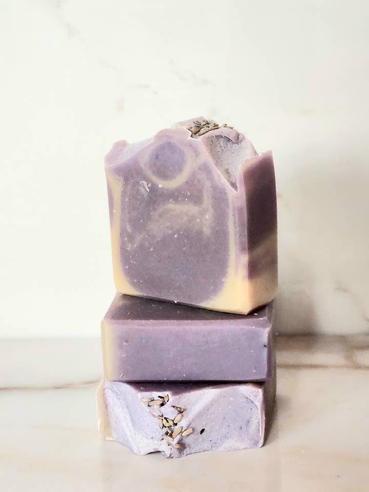 Lavender Fields goat milk soap for wholesale by Muscadine Creek Creamery L.L.C