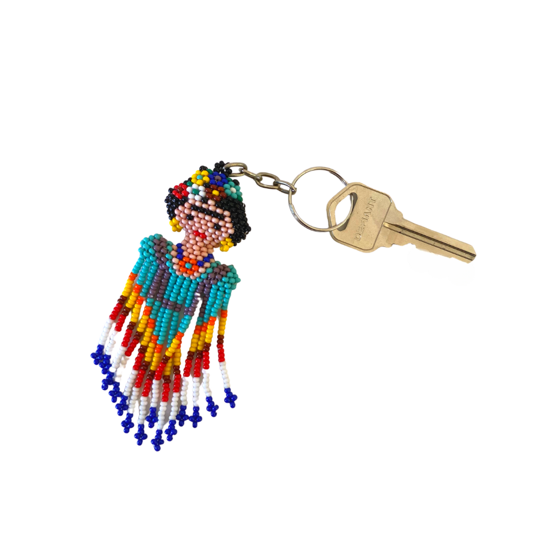 Lumily - Vendita all'ingrosso Portachiavi - Donna - Portachiavi Frida Kahlo Seed Bead - Guatemala5