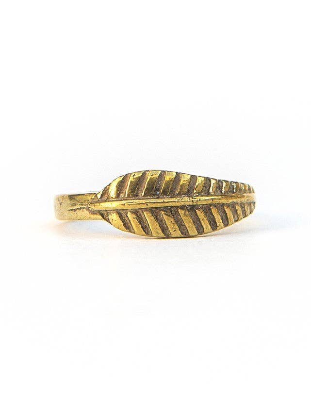 Feather Ring in Gold for wholesale by Fair Anita
