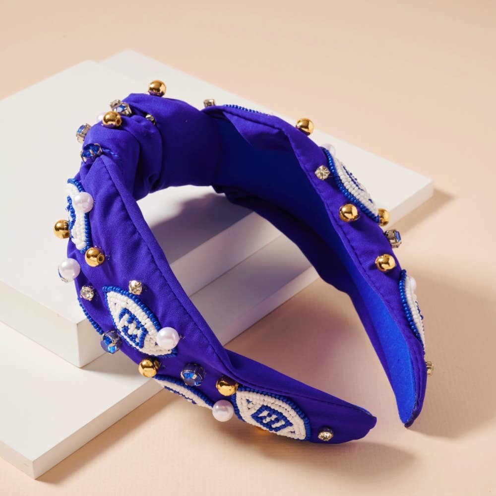 Frem - Wholesale Fashion Headband - Women's - Gameday Pearls and Seed Beads Headband2