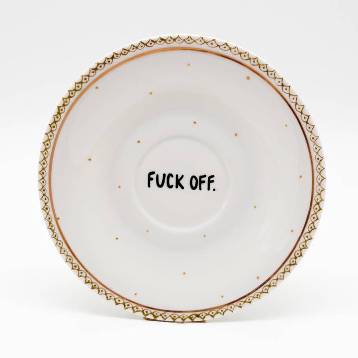 Wall plate small FUCK OFF for wholesale by ohRuby