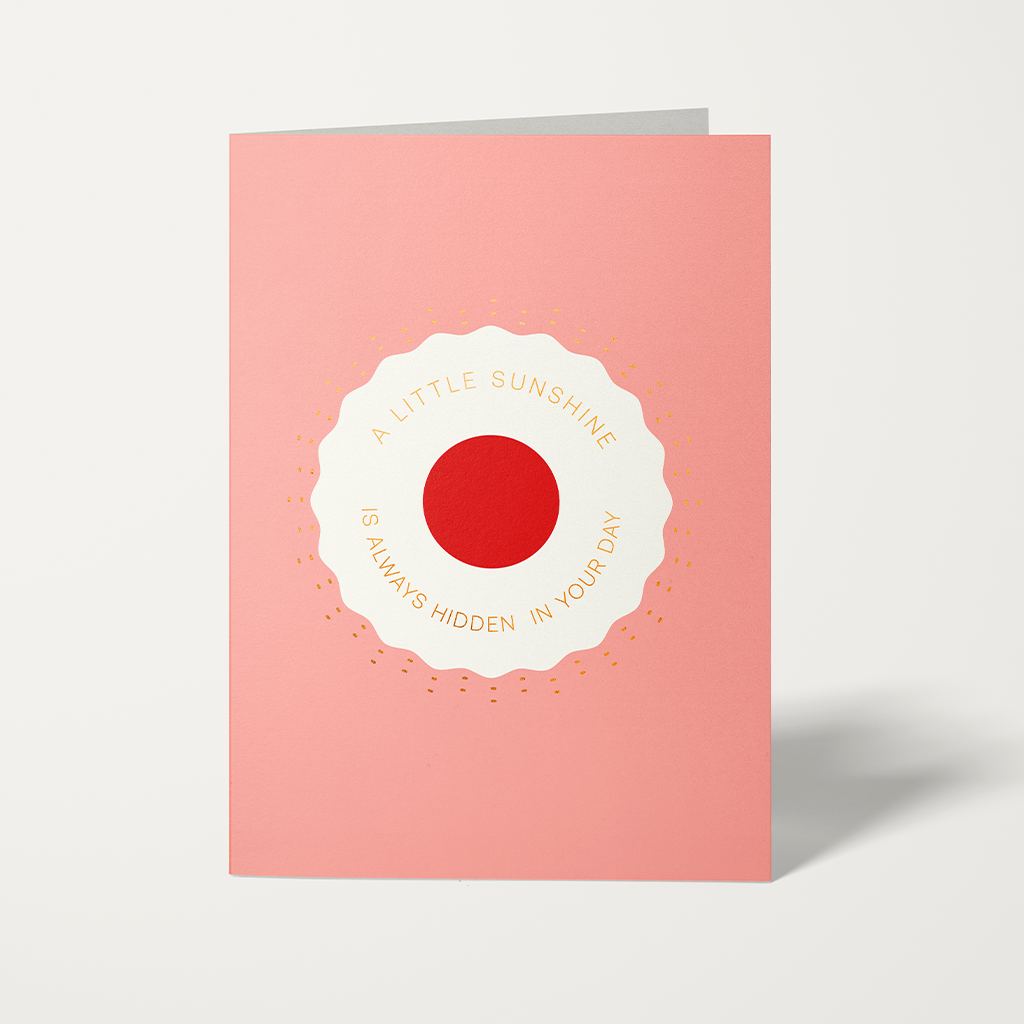 Glimmery Moments® – Großhandel Ermutigungskarten – Glimmers of Sunshine – Grußkarte mit Goldfolie2