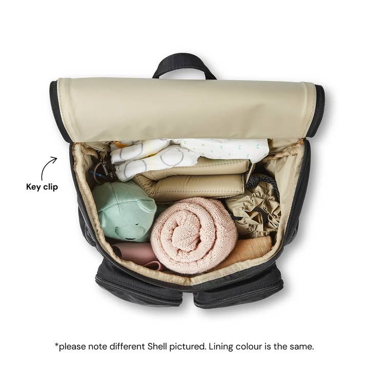 OiOi - Wholesale Nappy bag – Baby - Signature Nappy Backpack - Black Diamond Quit7