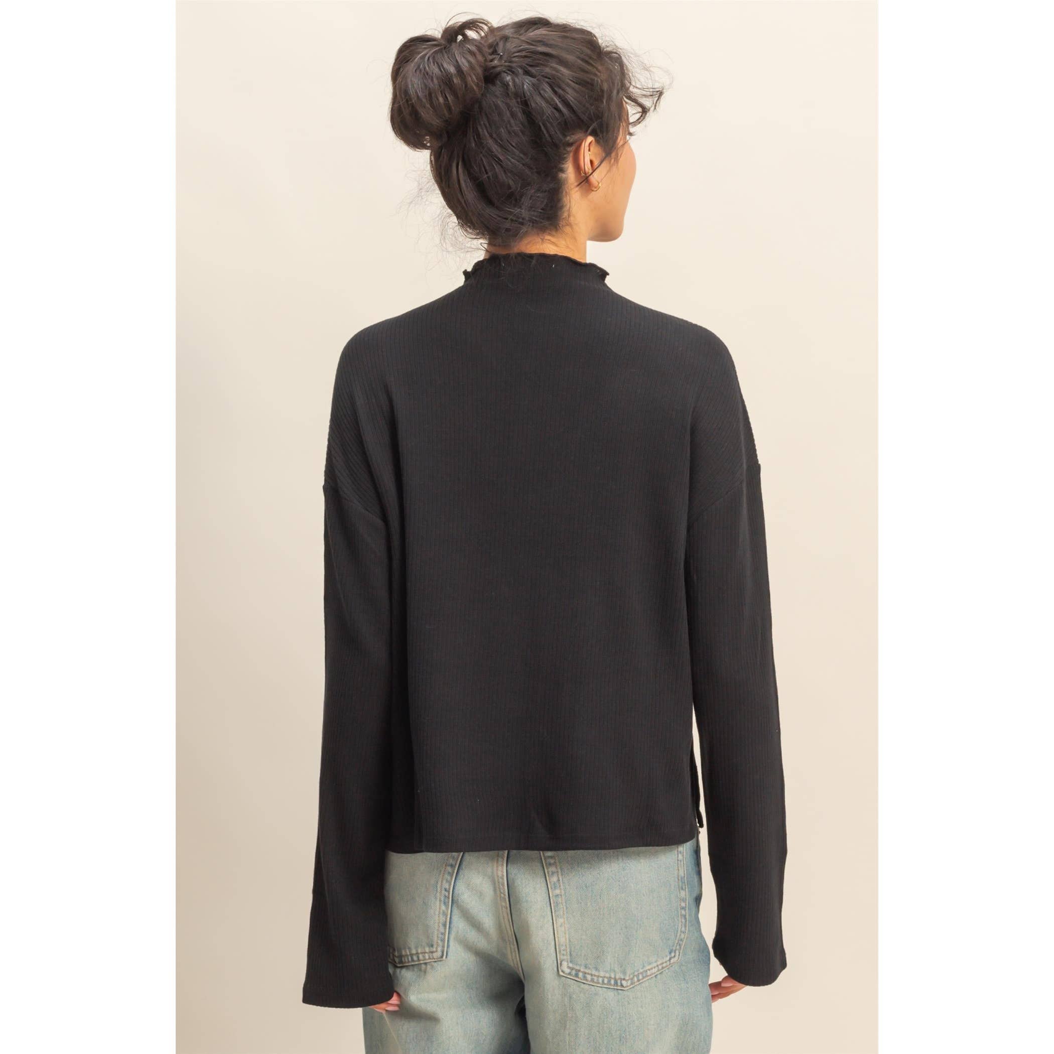 HYFVE - Wholesale Shirt - Women's - Oversized High Neck Top With Side Slit17