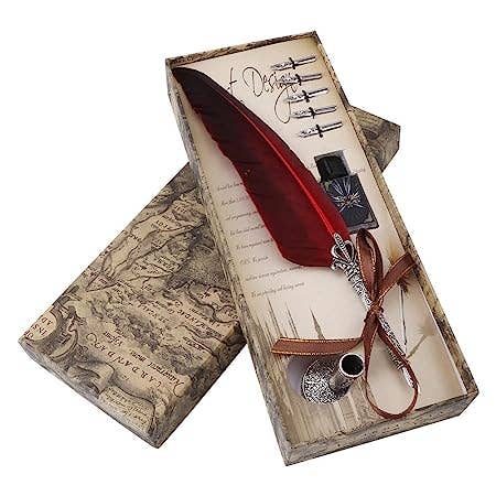 Jay mataji Handicrafts - Wholesale Pen - Quill Feather Pen, Hand Made Antique Quill Dip Pen, Feather