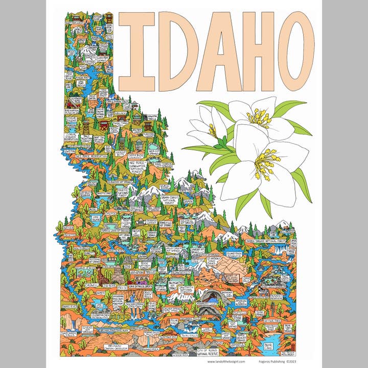 Idaho Adventure Poster for wholesale by Land Of The Lost Girl