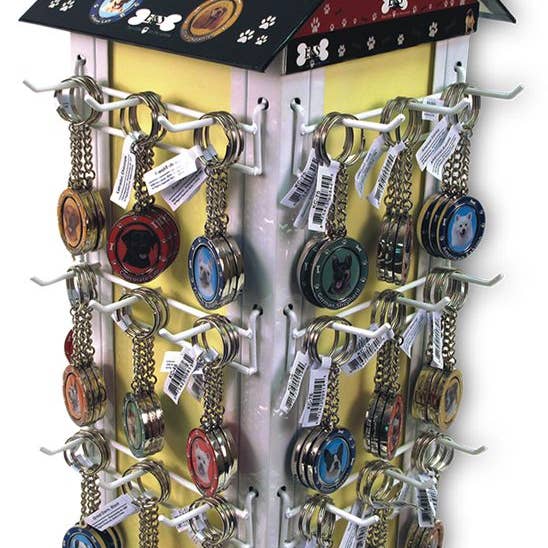 Spinning Pet Key Chain Package for wholesale by E&S Pets