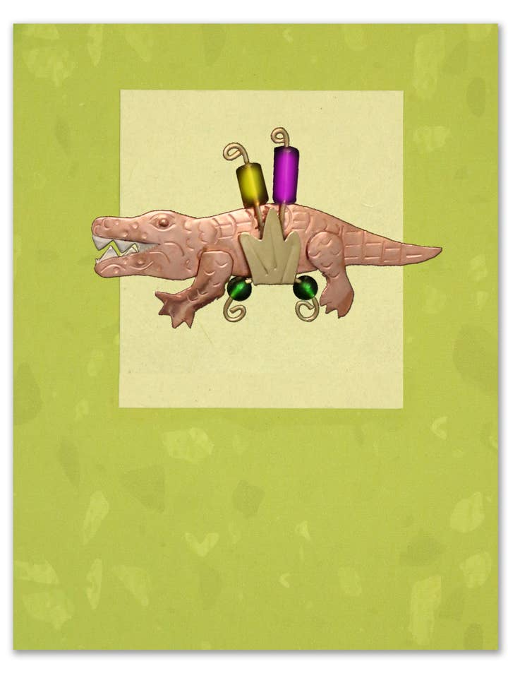 Albert Alligator Pin on a Card for wholesale by Pilgrim Imports