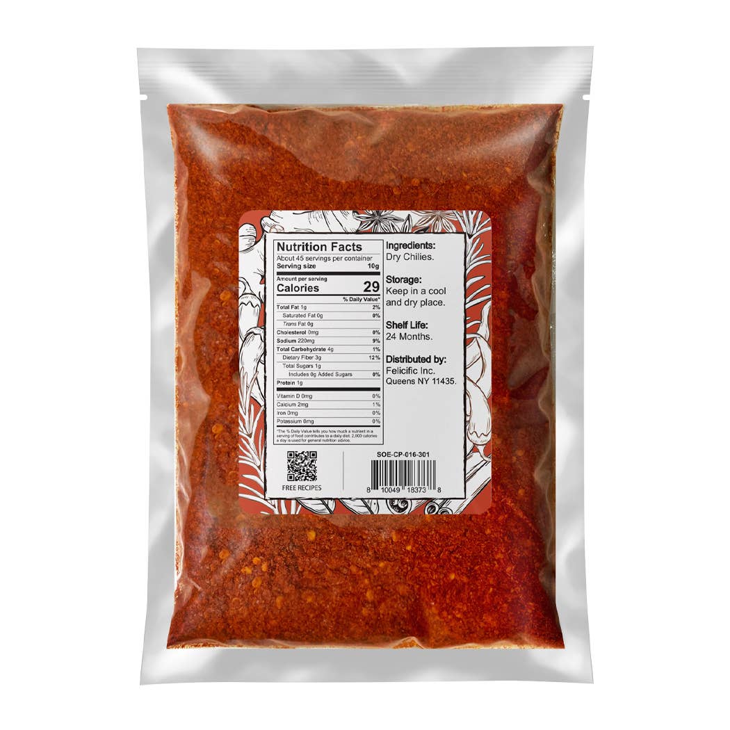 soeos - Venta al por mayor Especias secas - Copos de chile de Sichuan Premium Soeos, 16 oz1