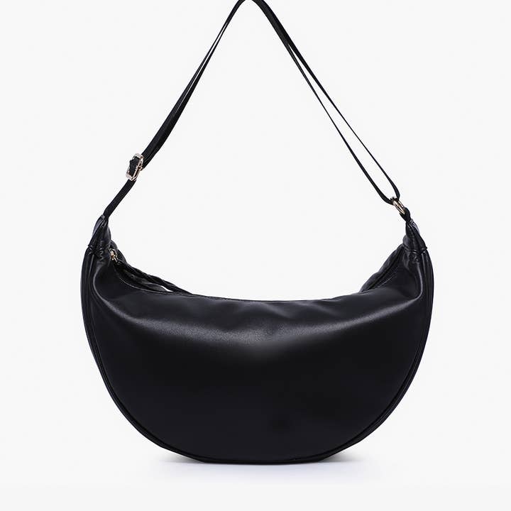 Jen & Co. - Wholesale Crossbody Bag - Women's - M2671 Stella Banana Sling Bag w/ Braided Zipper