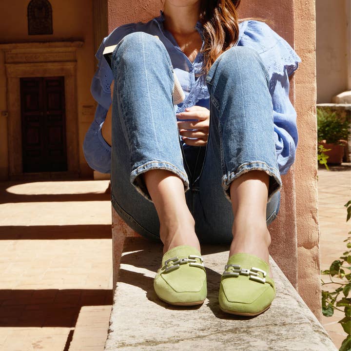 Cecile Mules Pistachio for wholesale on Faire1