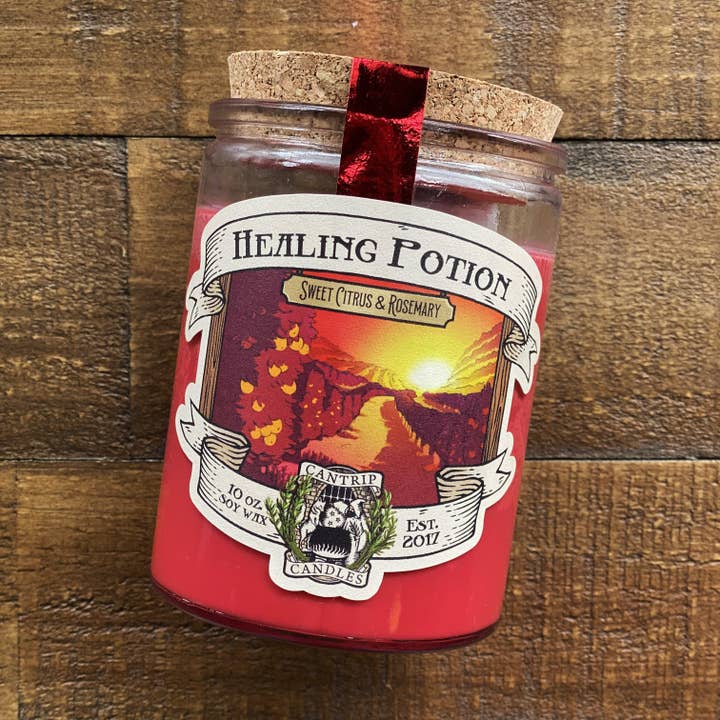 Cantrip Candles - Wholesale Jar/Filled Candle - Healing Potion 10 oz.