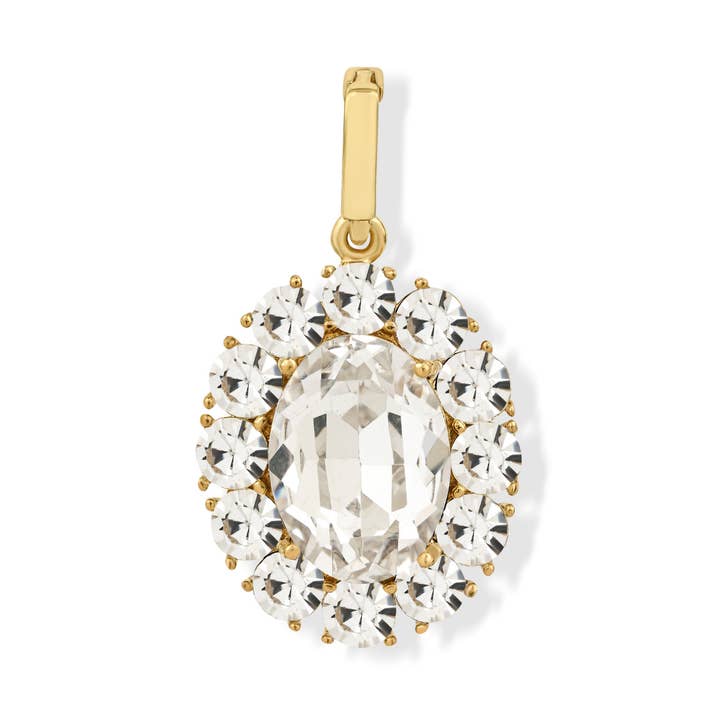 Ninon - Wholesale Individual Charm/Pendant - Petite Ninon Oval Şeffaf Charm0