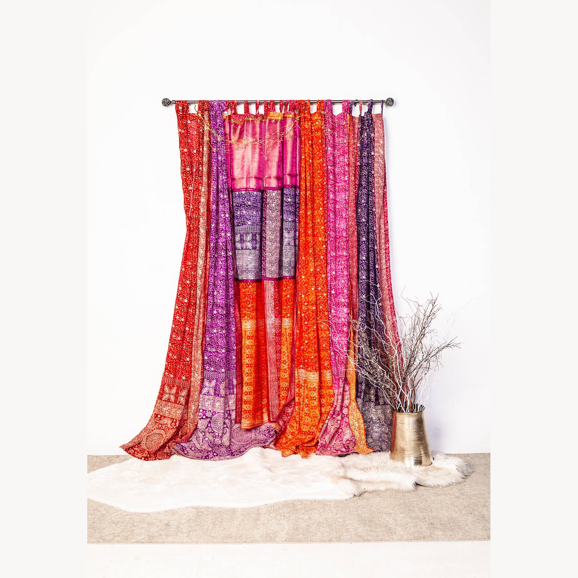Colors By Padmini - Wholesale Curtain - Purple Haze Home Collection Light-filtering Sari Curtains12