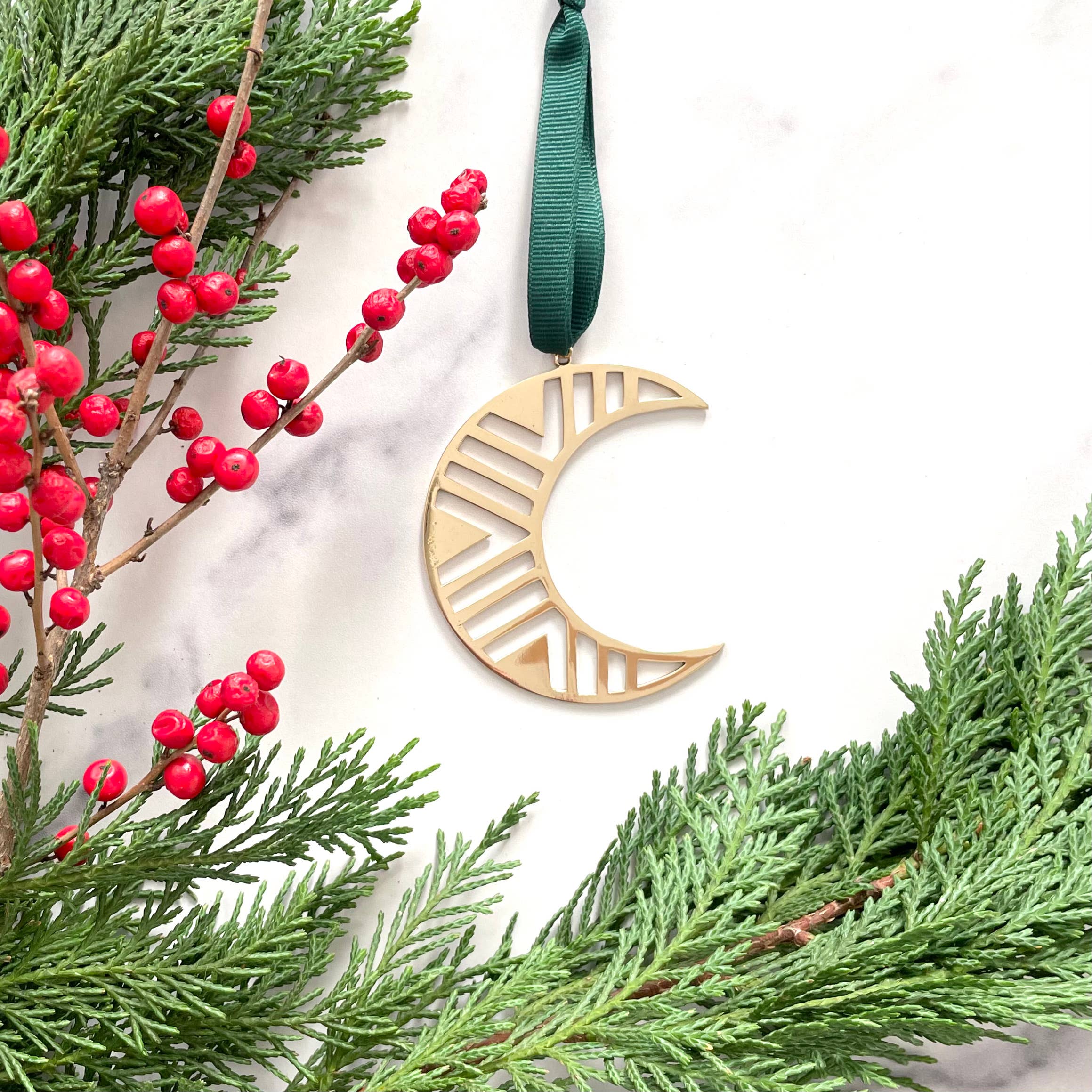 Sarah Cecelia Jewelry & Metal Goods - Wholesale Ornament - Spectra Moon Ornament