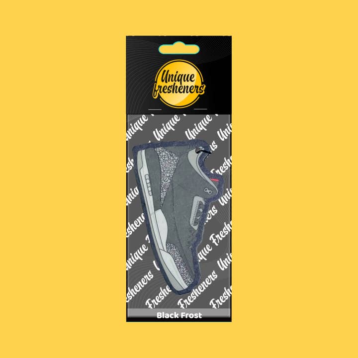 Unique Fresheners - Wholesale Car Freshener - Unisex - Jordan 3 Black Cement Car Air Freshener