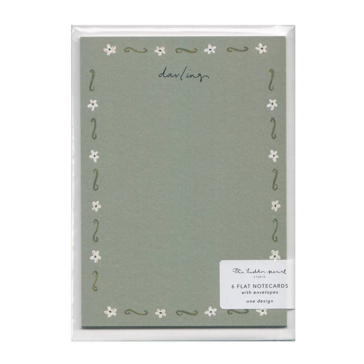 Darling Notecards - Pak van 6 voor wholesale door The Hidden Pearl Studio